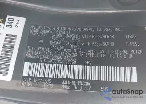 2025 Toyota Sienna Xle from USA, damaged, VIN 5TDJRKEC1SS226850